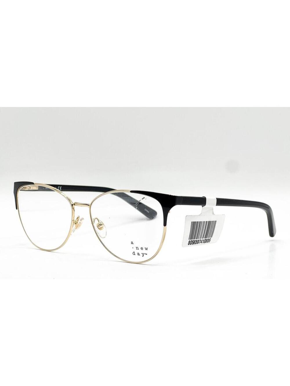 A New Day A31049 016 Black Gold Authentic Eyeglasses 54-15-135